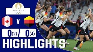 Canada vs Germany | 0-0 (PEN: 2-4) | Women's Football | Paris 2024 Highlights