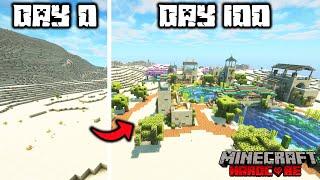 I Tried to Survive 100 Days in an INFINITE DESERT in Hardcore Minecraft!