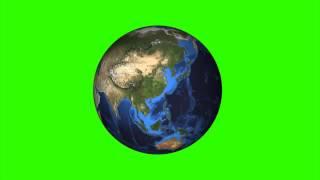 Planet Earth Globe Rotation - Best Green Screen Earth Rotation