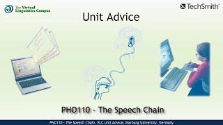 PHO110 - Unit Advice (The Speech Chain)