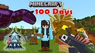 Minecraft: I spent 100 Days taming DINOSAURS in ARKCRAFT  (Part 1)