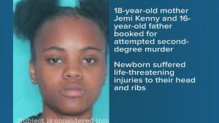 Baby fighting for life after beating; teen parents arrested