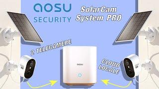 AOSU 2K QHD: 2 Telecamere Wi-fi con Pannello Solare e Batteria + HomeBase  x cloud locale gratis