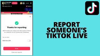 How to Report Tiktok Live