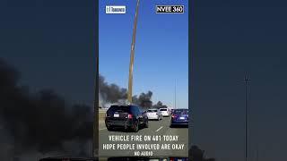 Vehicle fire on 401 today | April 9, 2023 #drivesafe #accident #caraccident #collision #401 #shorts