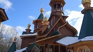 Church at the churchyard of Sarov Russia