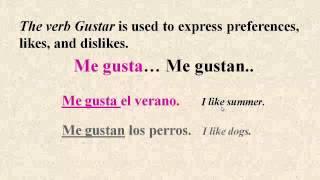 The verb Gustar (1)