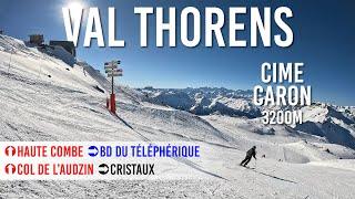 Skiing Cime Caron 3200m in Val Thorens, Les 3 Vallées (4K UHD)