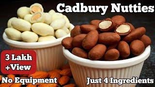Homemade Cadbury Nutties Chocolate Recipe| How to make Chocolate Coated Almonds