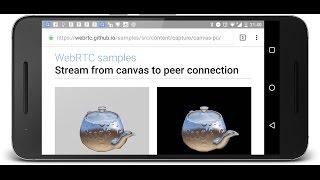 Stream from a canvas to a peer connection