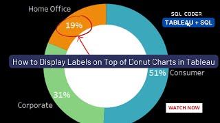 Tableau - Mastering Donut Charts: How to Show Labels on Top in Tableau