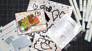 Diamond Press "Girl Squad" Stamps and Dies Review Tutorial! Really Fun & Fresh Set!