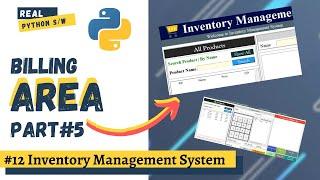 #12 How to Create Inventory Management System with Database in Python | 0 to Hero Course | Billing