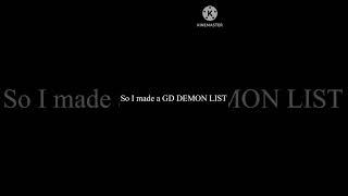 I made a GD demon list but you get to make it #geometrydash  #gd  #list #tierlist