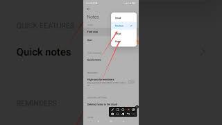 How to notes different types font size setting on Redmi 10 and 10 pro