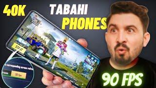 Top 5 Tabahi Gaming Phones for 90Fps & 60Fps Pubg  - April 2024