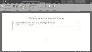 Crear Cuestionario en Word