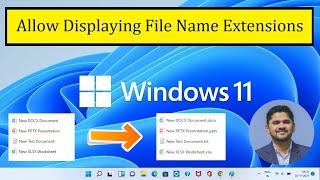How to allow displaying file name extensions on Windows 11