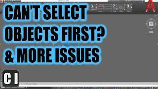 AutoCAD Can't Select Objects Before Command - Simple Fix & More Variables!