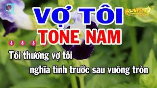 Karaoke Vợ Tôi Tone Nam ( Am ) Nhạc Sống Tuấn Cò