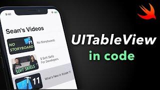 UITableView Tutorial w/ Custom Cells - Programmatic - Swift 5 - Xcode 11