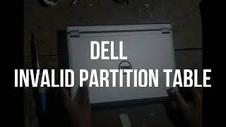 Dell Invalid Partition Table Error