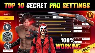 10 Pro Settings + Sensitivity + Fire Button 100% Working  || Auto Headshot Setting || Free Fire