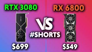 RTX 3080 vs RX 6800 | Benchmark #Shorts