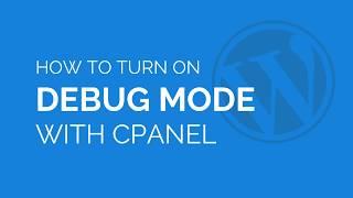 How to turn on WordPress debug mode using cpanel ( wp_debug )