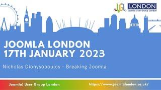 Nicholas Dionysopoulos and his “Breaking Joomla" talk at JUG London in January 2023