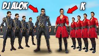 DJ ALOK vs ' K ' PVP en FREE FIRE!  *gracioso* MOMENTOS GRACIOSOS FREE FIRE