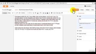 TUTORIAL Cara Membuat Halaman Pos Baru Pada Blogger 2014