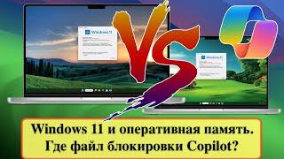 Windows 11 и оперативная память ( Copilot и без). Где файл блокировки Copilot?