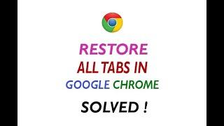  How To Restore Closed Tabs In Google Chrome