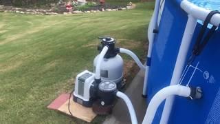 Convert Intex Pool to Krystal Clear Sand Filter...VERY EASY!!!!! Including LED Fountain.