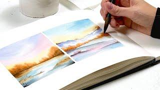 Basic Watercolour Landscape Tutorial - Anyone Can Do This!