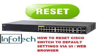 Reset CISCO SG350 Switch to Default settings via UI / Web interface Step by Step