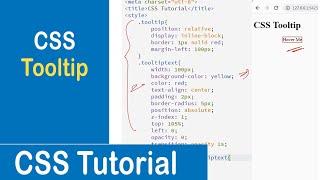 #47 CSS Tooltip | Positioning Tooltip | Fade in Tooltips | CSS Tutorial