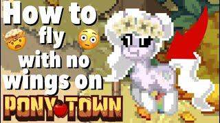 FIXED | How to fly with no wings | tutorial | Pony Town