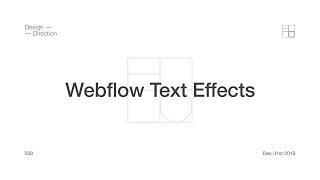 Webflow - 5 Custom Text Effects