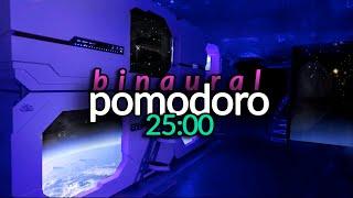  Pomodoro TIMER with BINAURAL BEATS  ( 40hz ) [25/5 min] Ambience & music to STUDY and concentrate