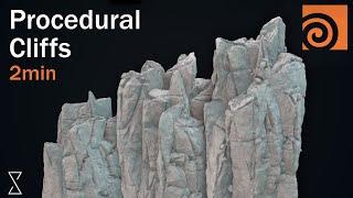 Houdini Procedural Cliffs || 2min tutorial