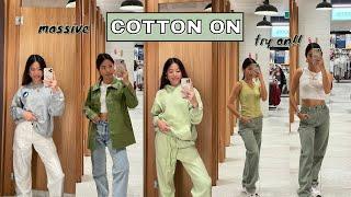 going to the COTTON ON store and trying EVERYTHING on!! (trendy winter haul)