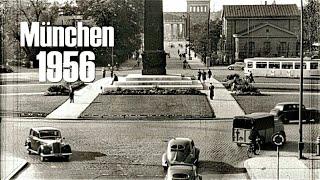 München 1956 - Autofahrt - Verkehr - Traffic - early dashcam - Munich 1950´s