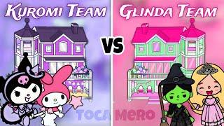 Toca life world | My melody and Kuromi vs Elphaba and Glinda!  [ cute Toca Boca house ideas ]