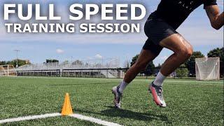 Full Speed Training Session | Training Drills To Improve Speed & Acceleration For Football