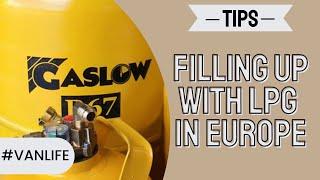 Filling up with LPG In Europe - Motorhome & Campervan LPG Refillable Gas System