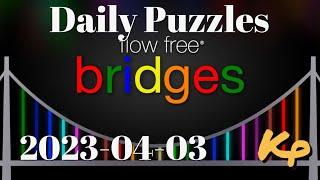 Flow Free Bridges - Daily Puzzles - 2023-04-03 - April 3rd 2023