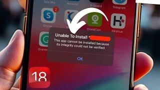 How To Fix  This App Cannot be Installed beacause its integrity Could Not Be Verified || iOS