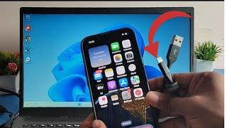 How to transfer files from laptop to iphone with cable, photo video transfer kaise kare